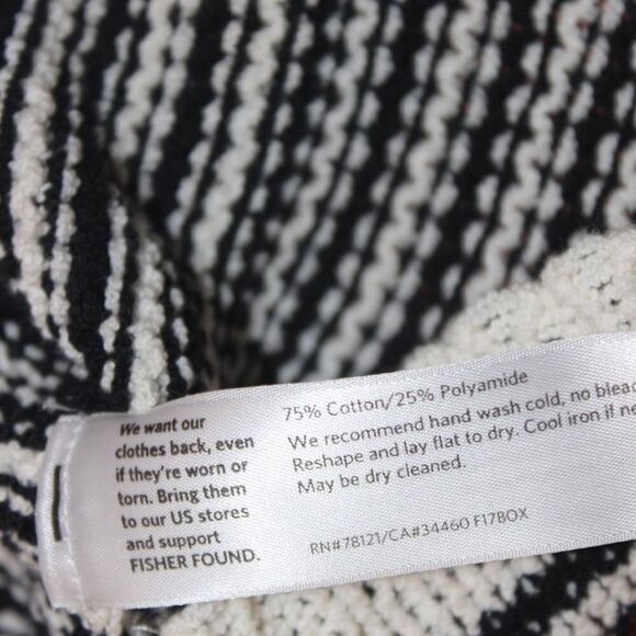 Eileen Fisher Stylish and Cozy Minimalist Striped Black & White Sweater Size XS - Picture 10 of 12